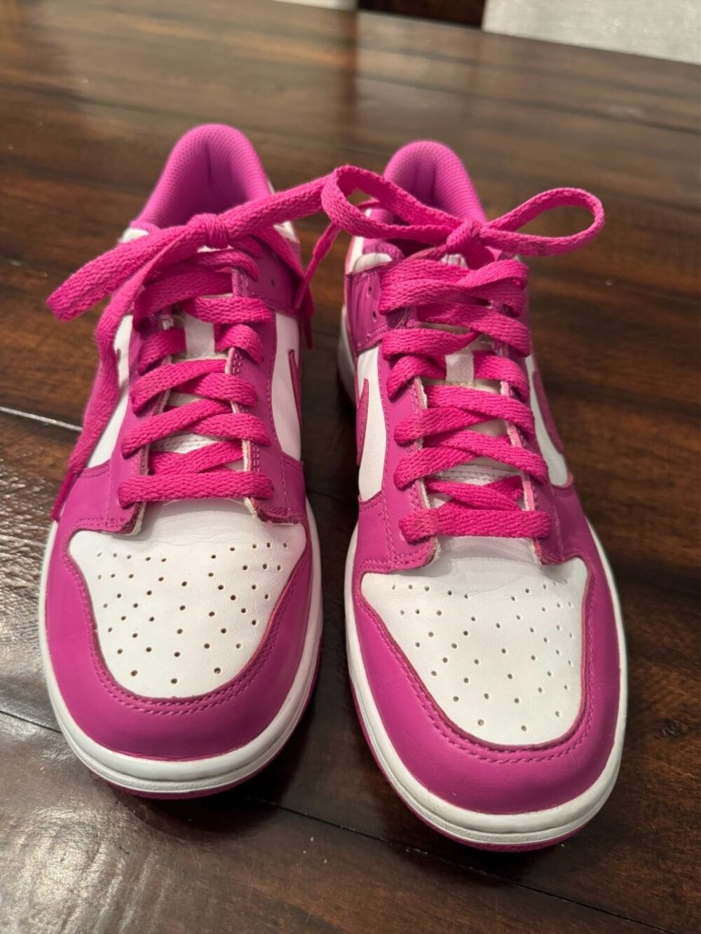 Nike Dunk Low GS Active Fuschia Pink White 6Y Women's 7.5 FJ0704-100